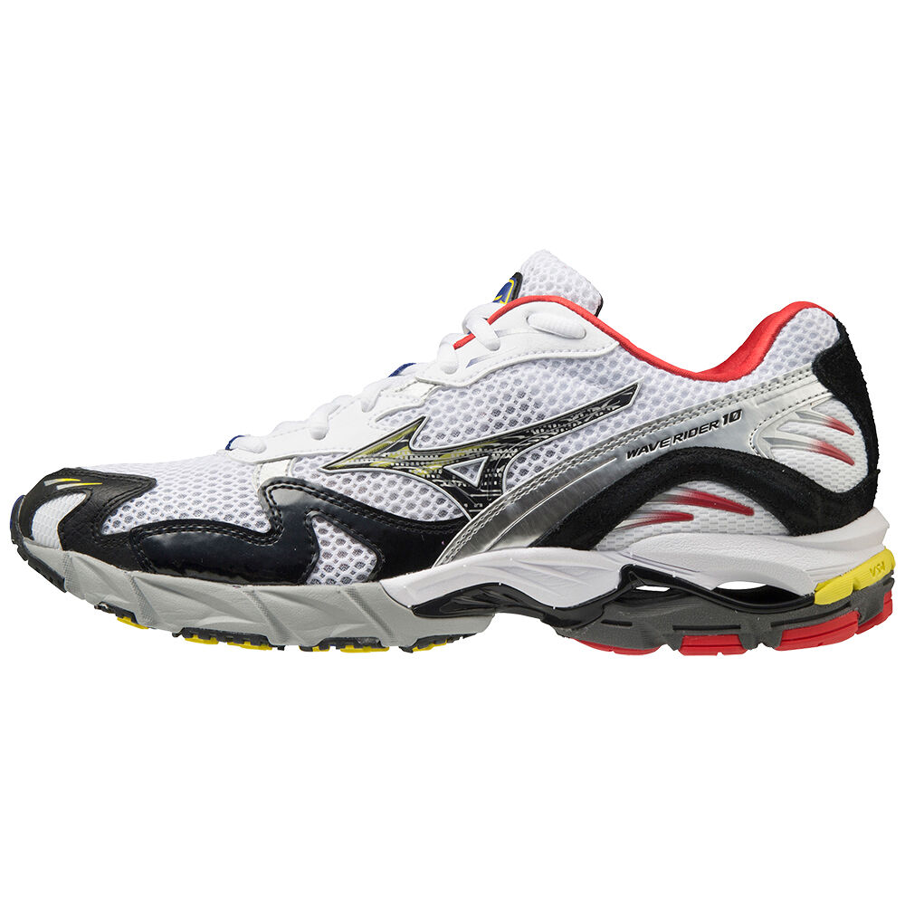 Scarpe Da Ginnastica Mizuno Wave Rider 10 Uomo - Bianche/Nere/Rosse - 73051-DUNE